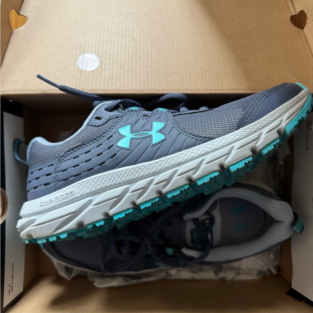 Under Armour Charged Toccoa 2 Sneakers - Gray and Teal - NWT never worn